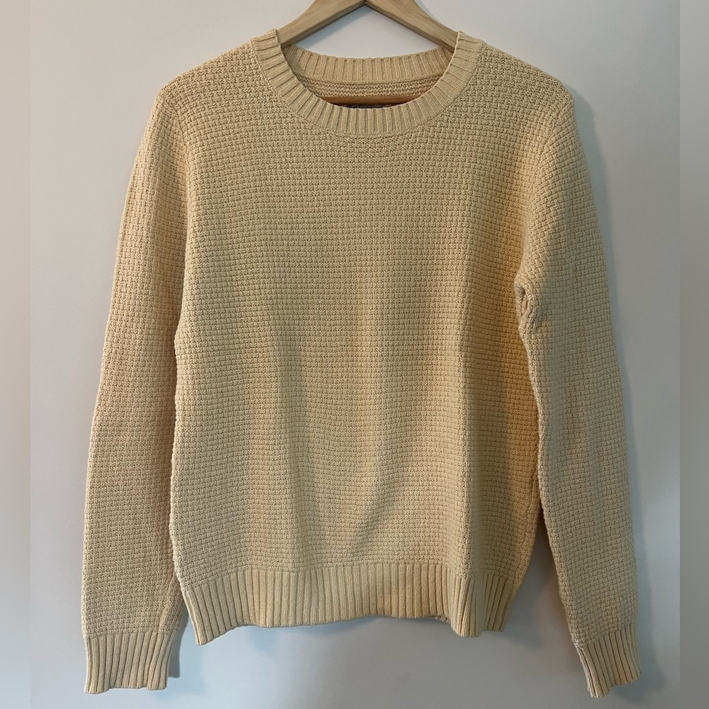 Gant Rugger Pastel Yellow Knit Crewneck Sweater